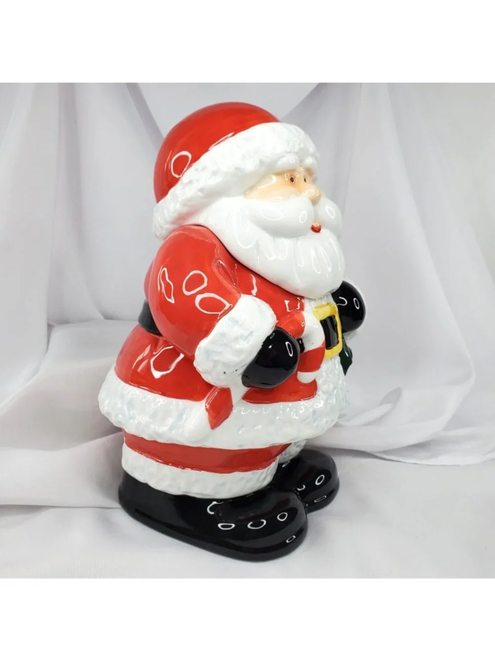 Royal Seasons Ceramic Santa Cookie Jar Hand-Painted 11